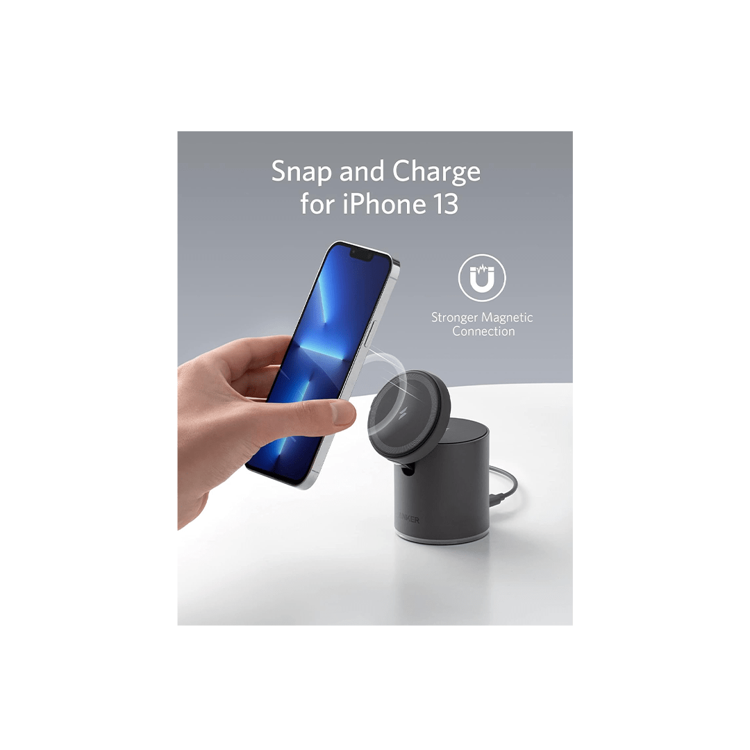 Anker 623 MagGo 2-in-1 Magnetic Wireless Charger & Mount - Black in Qatar Anker 623 MagGo 2-in-1 Magnetic Wireless Charger & Mount - Black in Qatar